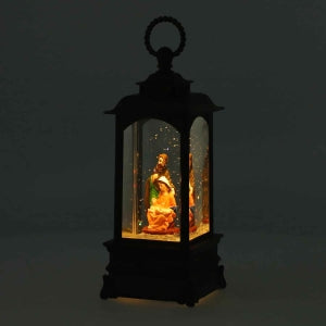 Weihnachts-Laterne mit warmer Beleuchtung und Musik