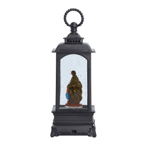 Weihnachts-Laterne mit warmer Beleuchtung und Musik