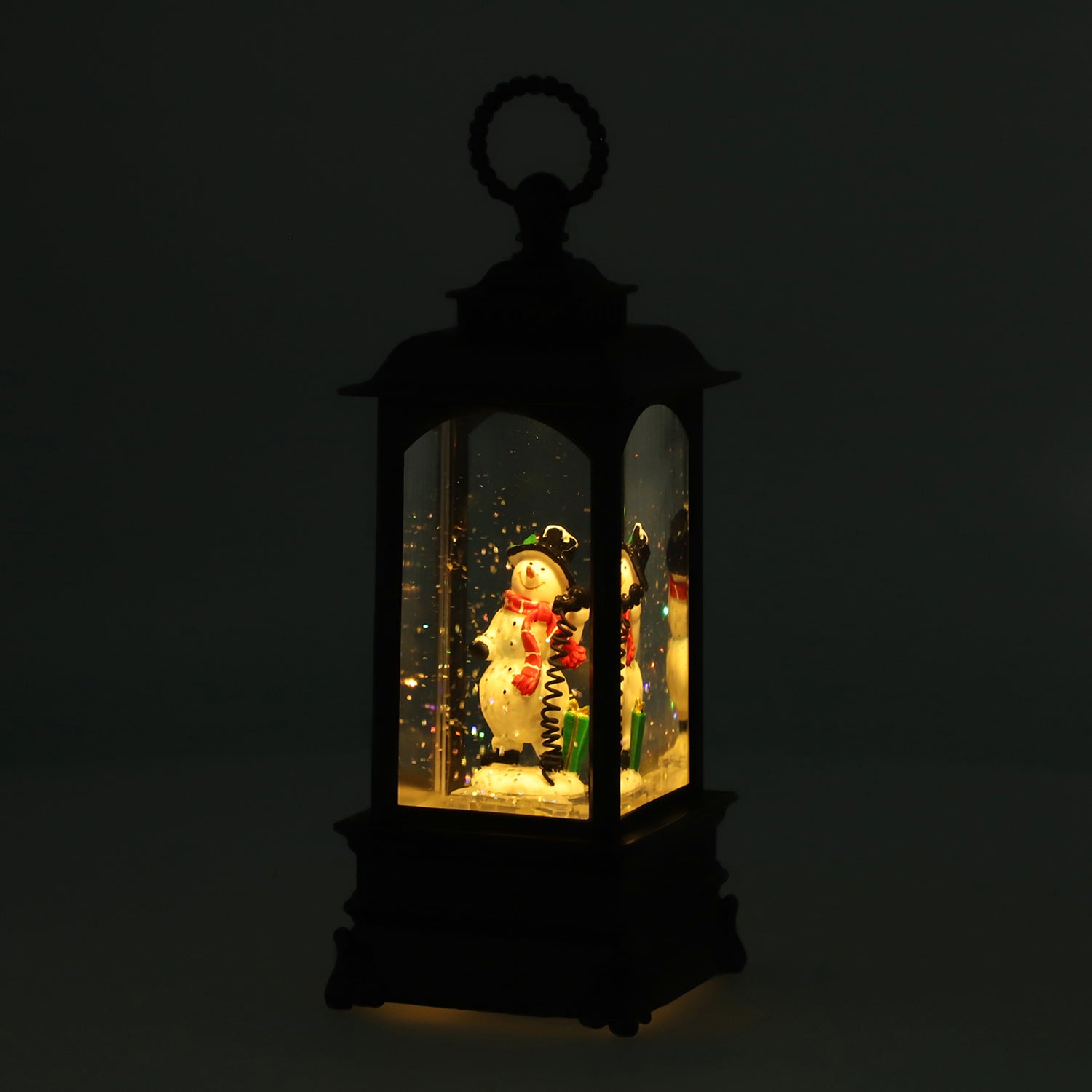 Weihnachts-Laterne mit warmer Beleuchtung und Musik